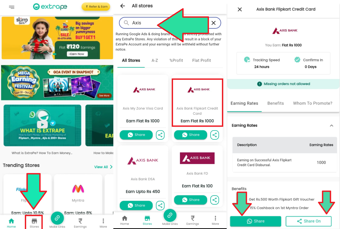 Promote Axis Bank Credit Card & Earn Money