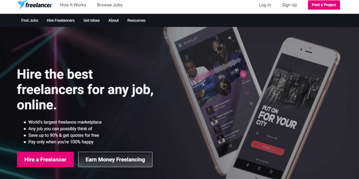 Freelancer - Best Website that pays for writing 