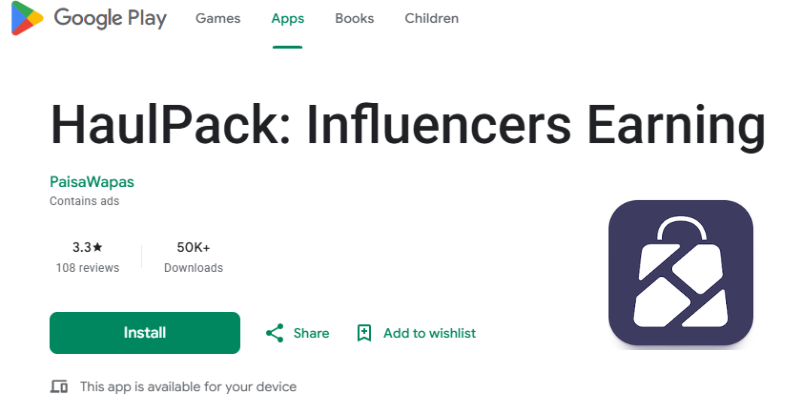 HaulPack - Influencer marketing app