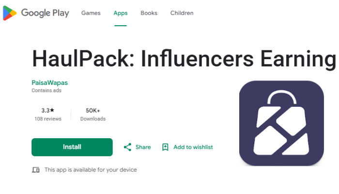 HaulPack - Influencer marketing app